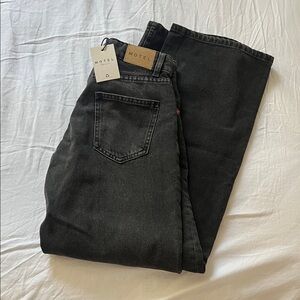 Motel Rocks Charcoal Low Rise Woman’s Straight Jeans